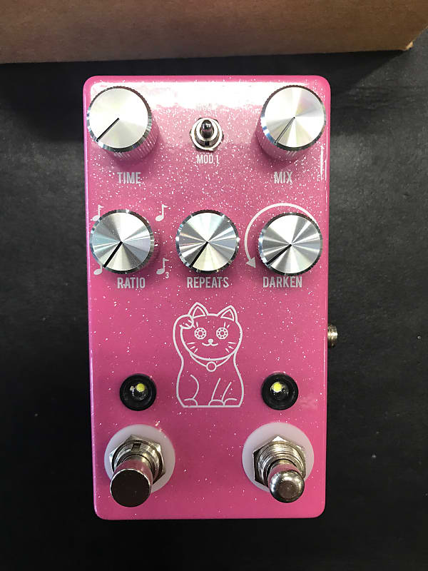 JHS Lucky Cat Delay Pedal Pink Tap Tempo New! | Murphy's Music