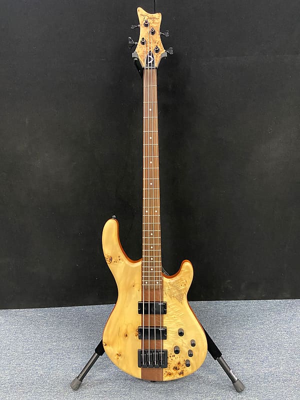 Dean Edge Select Burled Poplar 4-String Electric Bass Satin Natural New!