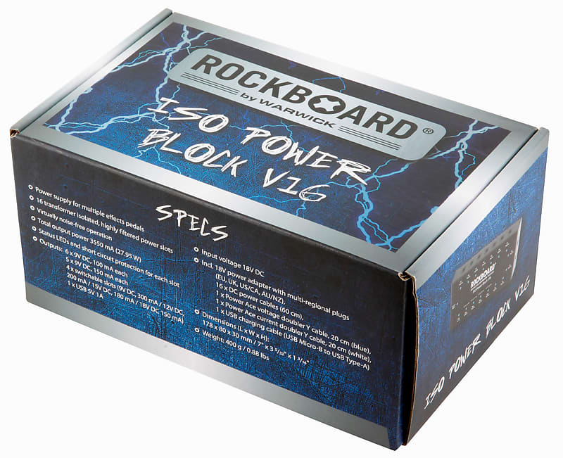 Rockboard Iso Power Block V16 Pedal board power supply. New!