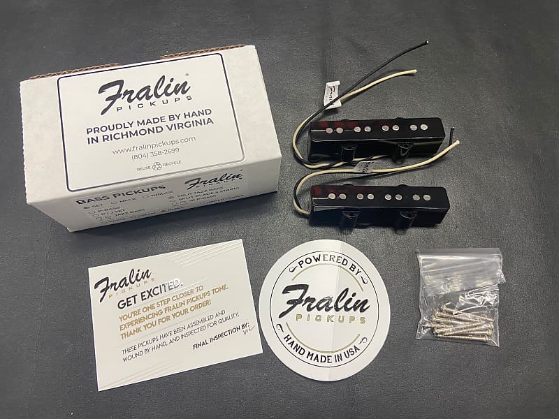 Lindy Fralin Split Jazz Bass Pickups Set Black 4 String