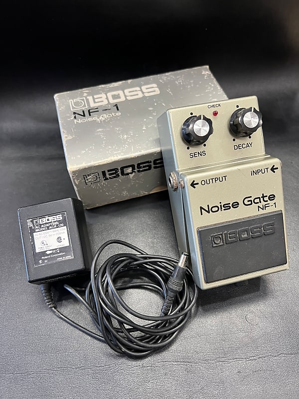 Boss NF-1 Noise Gate pedal. MIJ 1982 Black Label w/box power supply and  manual