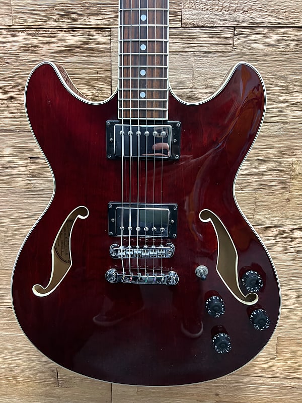 Ibanez AS73-TCR Artcore Semi Hollow Electric Guitar 2004- Transparent  Cherry. 7lbs 11oz. Pre Owned