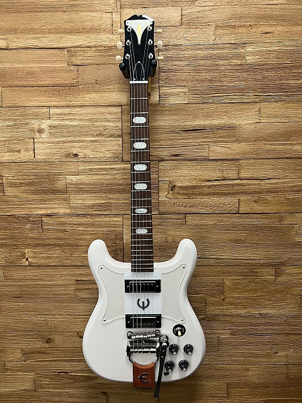 Epiphone Crestwood Custom Tremotone Electric Guitar - Polaris White. 6lbs  10oz. New!