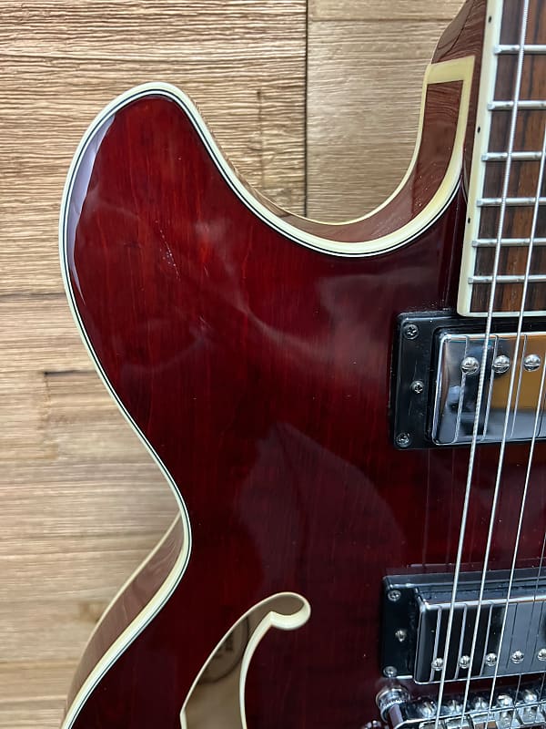 Ibanez AS73-TCR Artcore Semi Hollow Electric Guitar 2004- Transparent  Cherry. 7lbs 11oz. Pre Owned