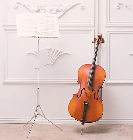 Cello and music stand