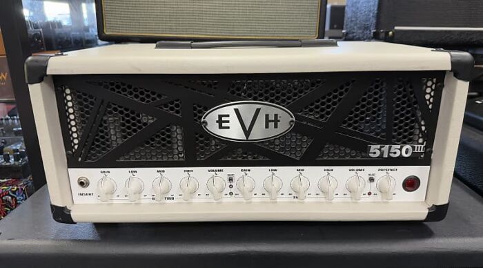 EVH 5150 III Mk1 3-Channel 50-Watt Guitar Amp Head 2011 - 2017 - Ivory - w/foot switch + power cord