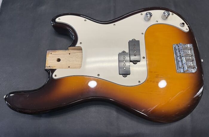 Unbranded Precision "P" bass style body - Sunburst -Loaded. 5lbs 15oz