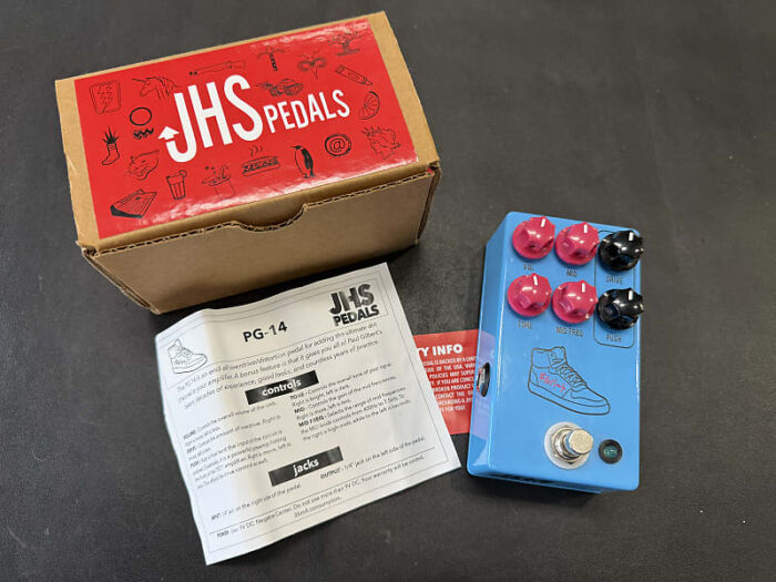 JHS PG-14 Paul Gilbert Signature Distortion Pedal- Blue- w/box