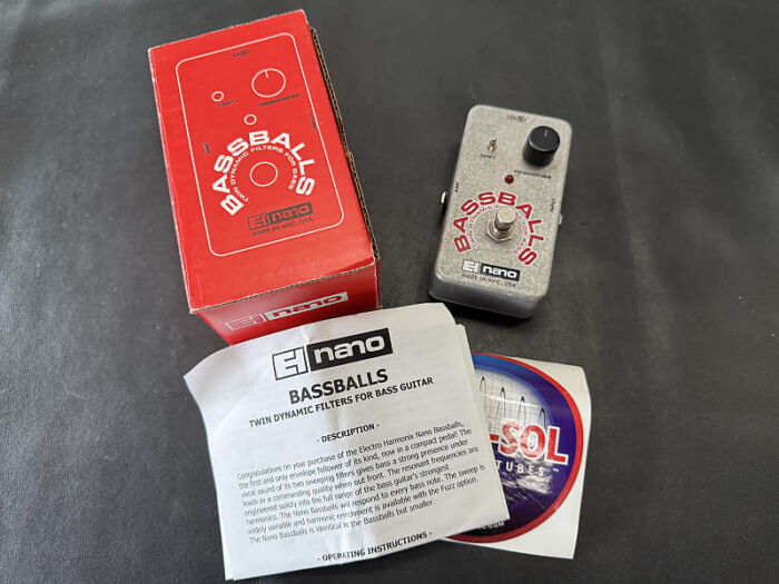 Electro-Harmonix Bassballs Nano Twin Dynamic Envelope Filter Pedal- Gray w/box