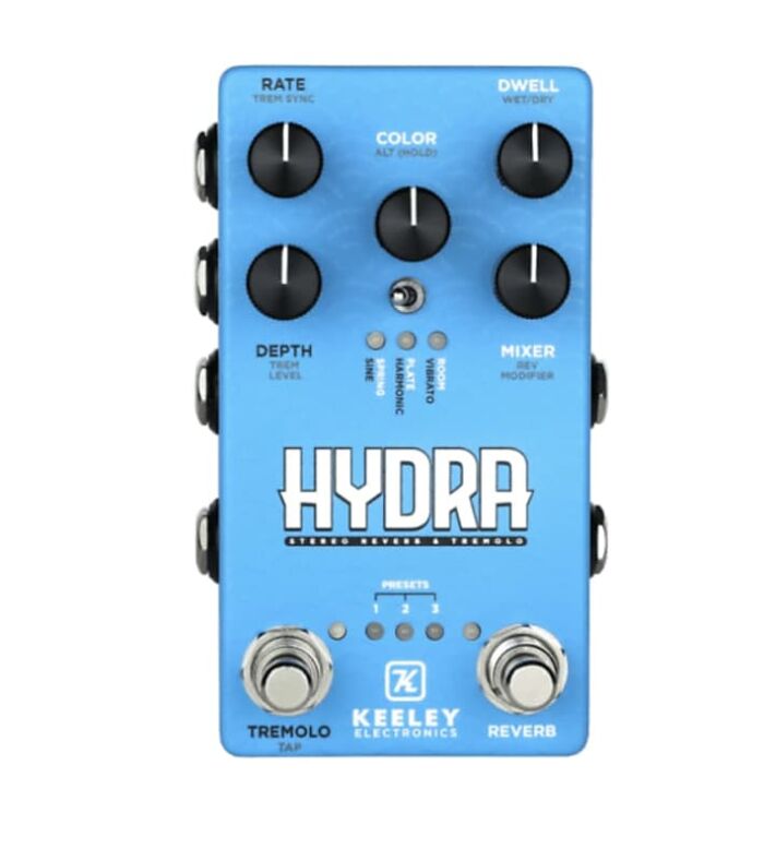 Keeley Hydra Stereo Reverb & Tremolo Pedal  - Blue- New!