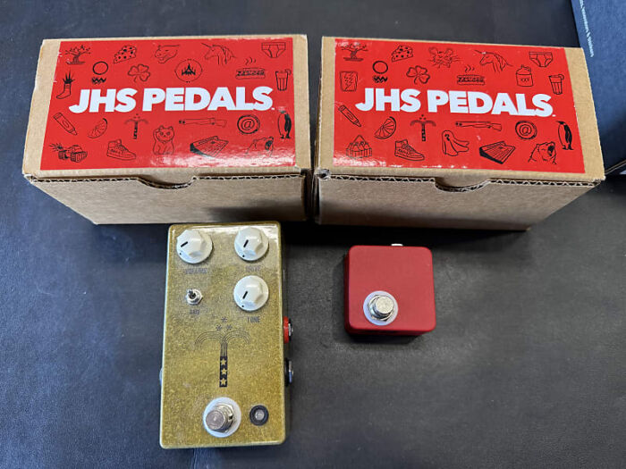 JHS Morning Glory V4 Overdrive pedal + Red Remote Switch 2016 - Present - Gold- pre owned