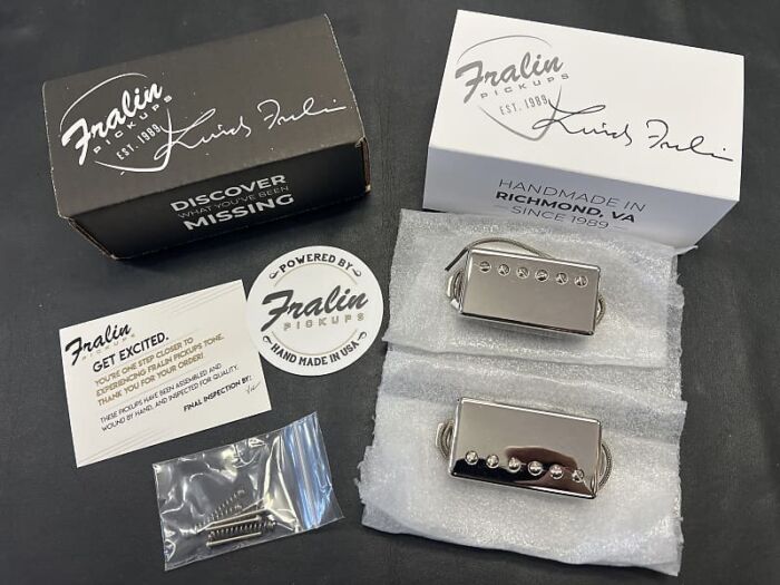 Lindy Fralin Pure P.A.F. Humbucker Pickup Set Nickel Covers 7.8/8.2k New!